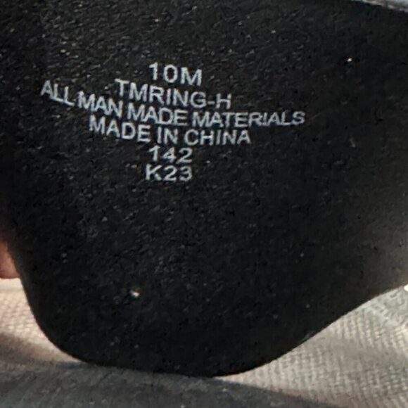 Tommy Hilfiger Signature Ring Slide Sandals 10 Black Red Blue White Striped Logo - Picture 6 of 7